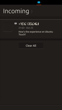 Ubuntu Touch - 07.4 - Status Bar - Messages Ubuntu Touch - 07.4 - Status Bar - Messages