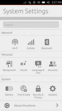 Ubuntu Touch - 08.0 - Settings Ubuntu Touch - 08.0 - Settings