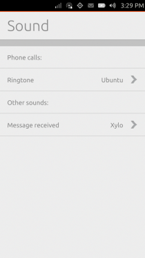 Ubuntu Touch - 08.05 - Settings - Sound Ubuntu Touch - 08.05 - Settings - Sound