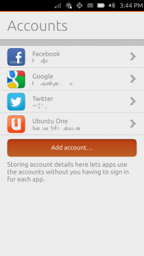 Ubuntu Touch - 08.07.6 - Settings - Accounts - All Added Ubuntu Touch - 08.07.6 - Settings - Accounts - All Added