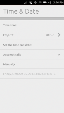 Ubuntu Touch - 08.09 - Settings - Time & Date Ubuntu Touch - 08.09 - Settings - Time & Date