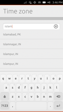 Ubuntu Touch - 08.09.1 - Settings - Time & Date - Timezone Ubuntu Touch - 08.09.1 - Settings - Time & Date - Timezone