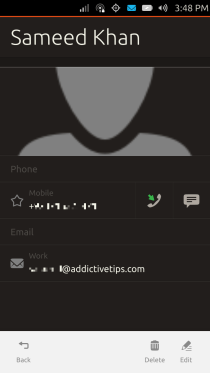 Ubuntu Touch - 10.3 - Apps - Contacts - View Ubuntu Touch - 10.3 - Apps - Contacts - View