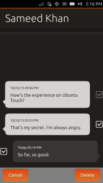 Ubuntu Touch - 11.3.3 - Apps - Messaging - Edit Thread Ubuntu Touch - 11.3.3 - Apps - Messaging - Edit Thread