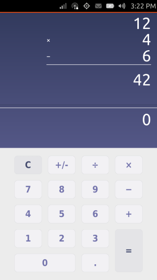 Ubuntu Touch - 18.1 - Apps - Calculator Ubuntu Touch - 18.1 - Apps - Calculator