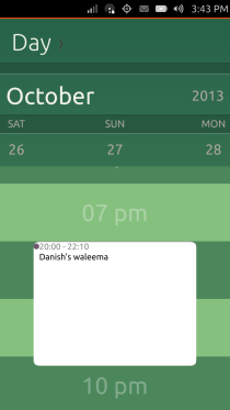 Ubuntu Touch - 19.6 - Apps - Calendar - Day Ubuntu Touch - 19.6 - Apps - Calendar - Day