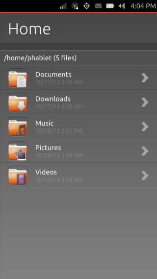 Ubuntu Touch - 21.1 - Apps - File Manager - Home Ubuntu Touch - 21.1 - Apps - File Manager - Home