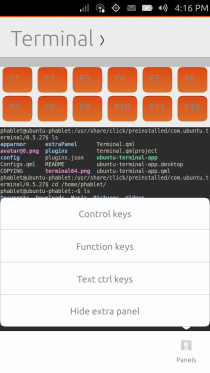 Ubuntu Touch - 22.2 - Apps - Terminal - Special Keys Panels Ubuntu Touch - 22.2 - Apps - Terminal - Special Keys Panels