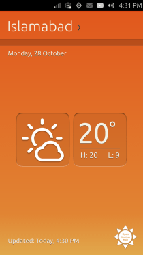 Ubuntu Touch - 23.3 - Apps - Weather - Conditions Ubuntu Touch - 23.3 - Apps - Weather - Conditions