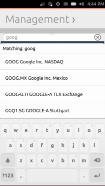 Ubuntu Touch - 24.2 - Apps - Stock Ticker - Management - Add Ubuntu Touch - 24.2 - Apps - Stock Ticker - Management - Add