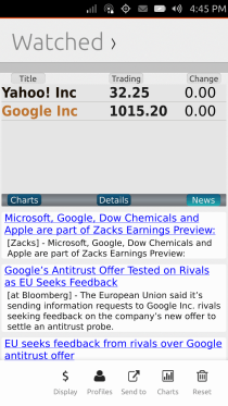 Ubuntu Touch - 24.5 - Apps - Stock Ticker - News Ubuntu Touch - 24.5 - Apps - Stock Ticker - News