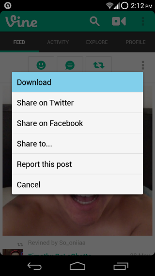 Xposed Vine Downloader for Android Xposed Vine Downloader for Android