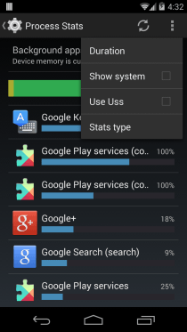 Android 4.4 KitKat Lesser Known Features - Developer Options 03 - Process Stats 02