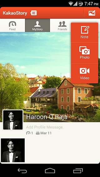 Kakao Story - 03 - New Post Menu