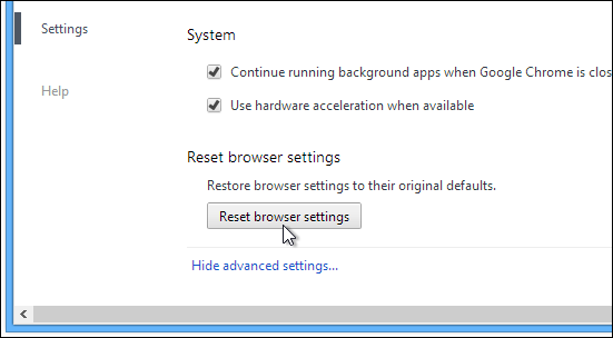 Reset Chrome Step 3 Reset Chrome Step 3