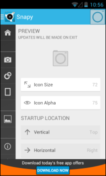 Snapy, The Floating Camera Preview Snapy, The Floating Camera Preview