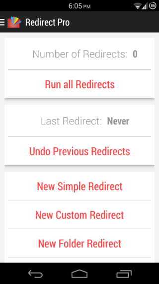 Redirect File Organizer for Android 01