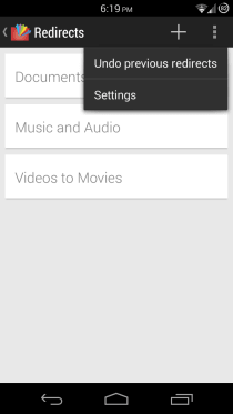 Redirect File Organizer for Android 13