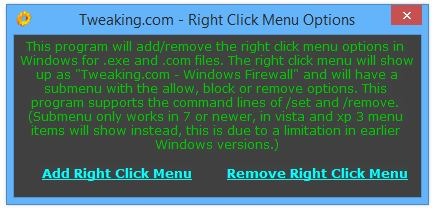 Right Click Menu Options Right Click Menu Options