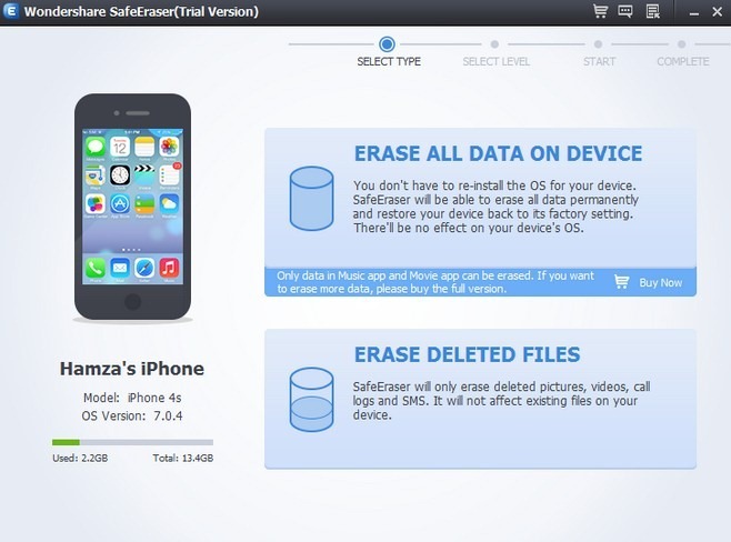 Wondershare SafeEraser iOS Wondershare SafeEraser iOS