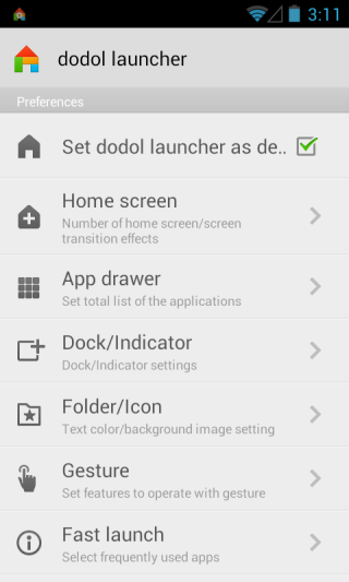dodol Launcher_Settings