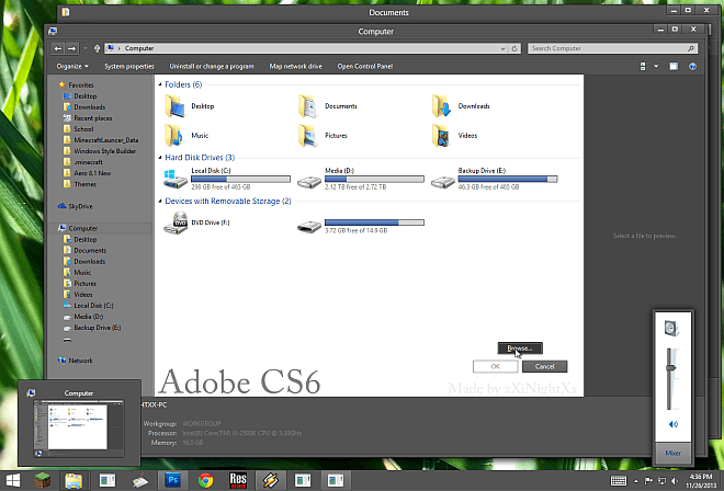 Adobe CS6 Windows 8.1 Theme