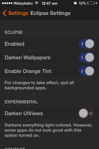 eclipse system wide night dark mode ios 7 2