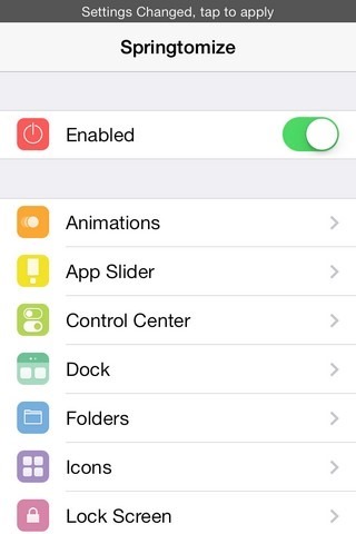 Springtomize 3 iOS Settings Springtomize 3 iOS Settings