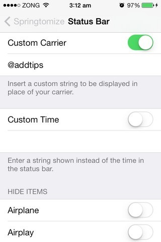 Springtomize 3 iOS Status Bar Springtomize 3 iOS Status Bar
