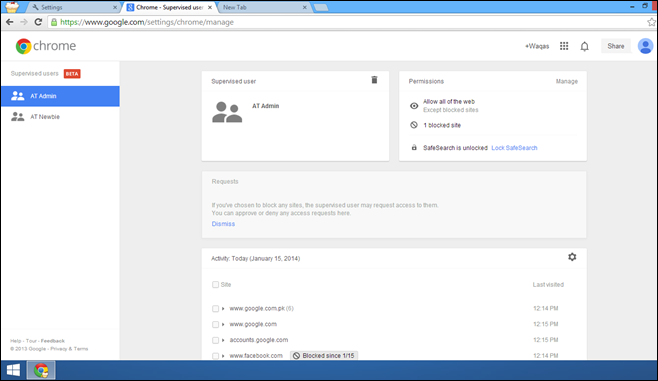 Supervised Feature_Control Panel Supervised Feature_Control Panel