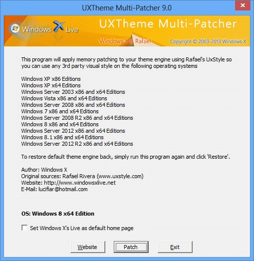 UxTheme Multi-Patcher 9.0