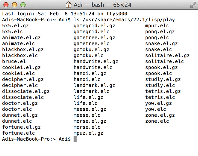 macbook command prompt ester egg codes