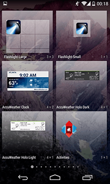 Launcher-Widgets Selection