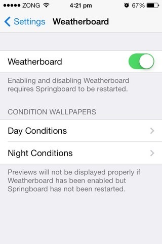 Weatherboard iOS Enable Weatherboard iOS Enable