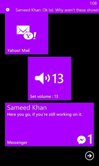 FB Messenger WP8 Tile