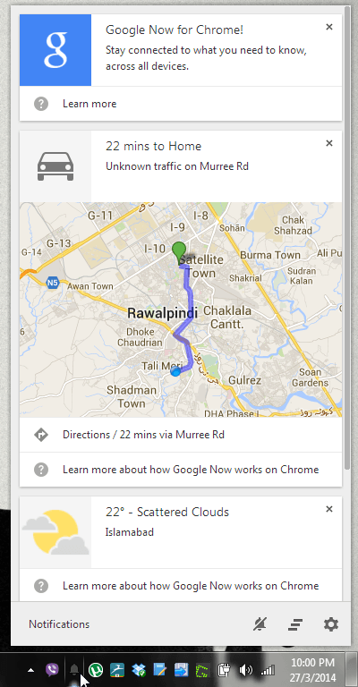 Google Now для Chrome