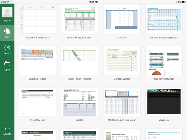Microsoft Excel for iPad (1) Microsoft Excel for iPad (1)