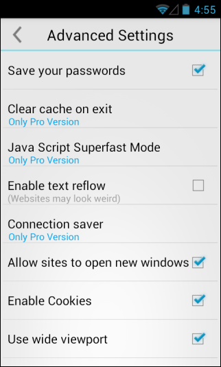 Now Browser_Advanced Setting Now Browser_Advanced Setting