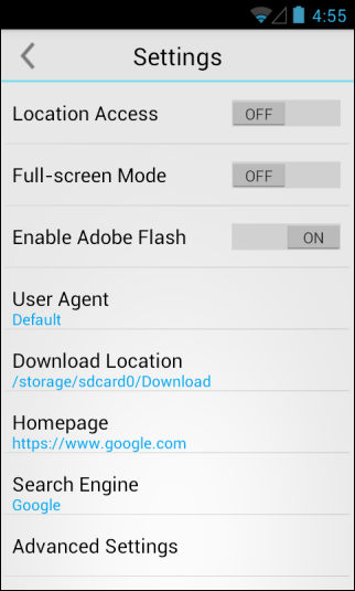 Now Browser_Settings Now Browser_Settings