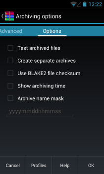 RAR for Android_Archive Options RAR for Android_Archive Options