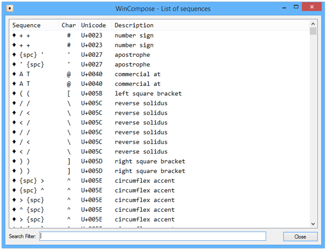 windows search special characters