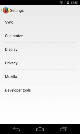 Свяжите Firefox Android_Step1