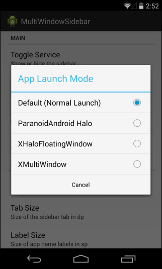 MultiWindow Sidebar_Launch Mode MultiWindow Sidebar_Launch Mode