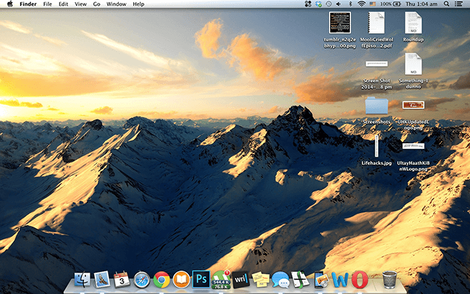 Visible Icons - Before
