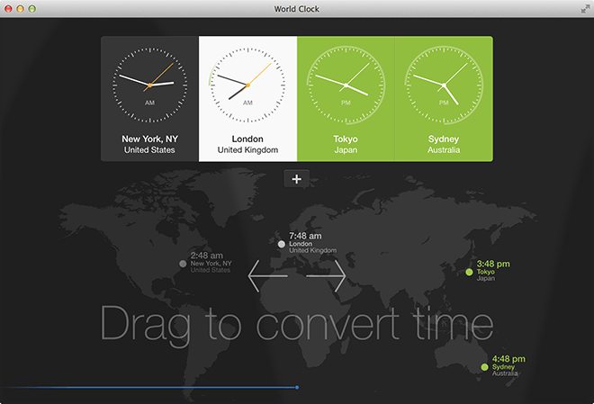 World Clock - Start Screen