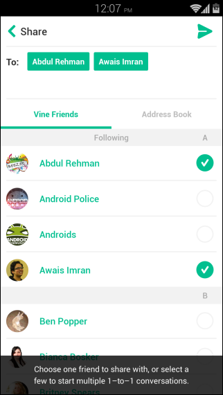 Vine messages_Contact Vine messages_Contact