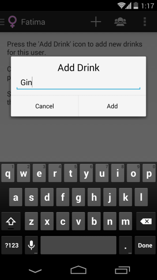 add drink