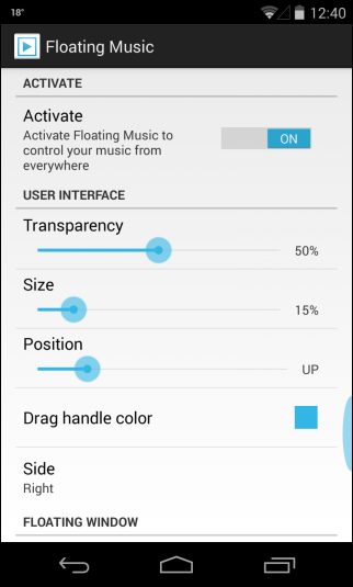 Floating Music Widget_Settings Floating Music Widget_Settings