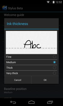 MyScript Stylus_Settings_Thickness MyScript Stylus_Settings_Thickness