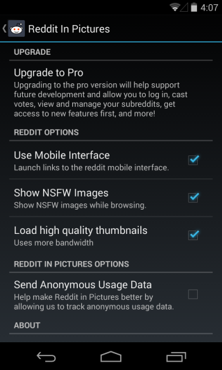 Reddit In Pictures_Settings Reddit In Pictures_Settings